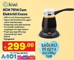 KİWİ CAM ELEKTRİKLİ CEZVE KİWİ CAM ELEKTRİKLİ CEZVE